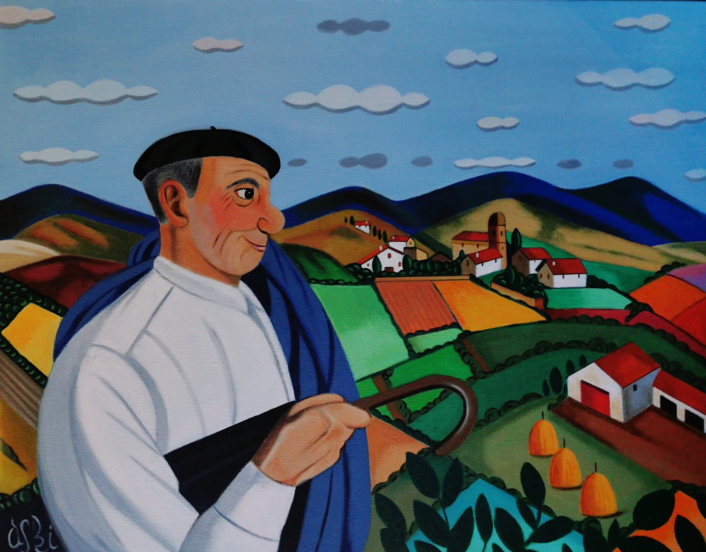 Regard sur la campagne basque