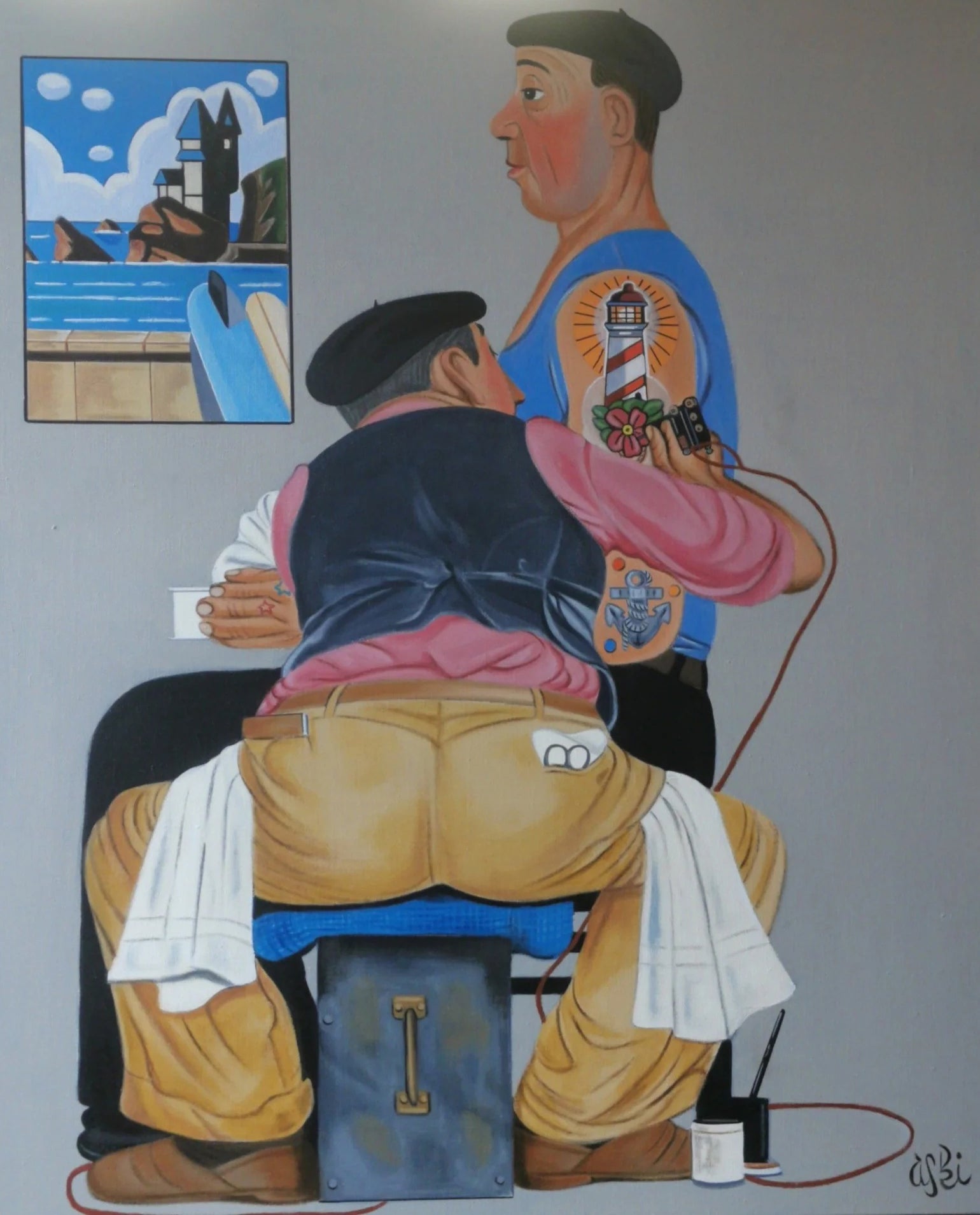 Le tatoueur d'après Norman Rockwell